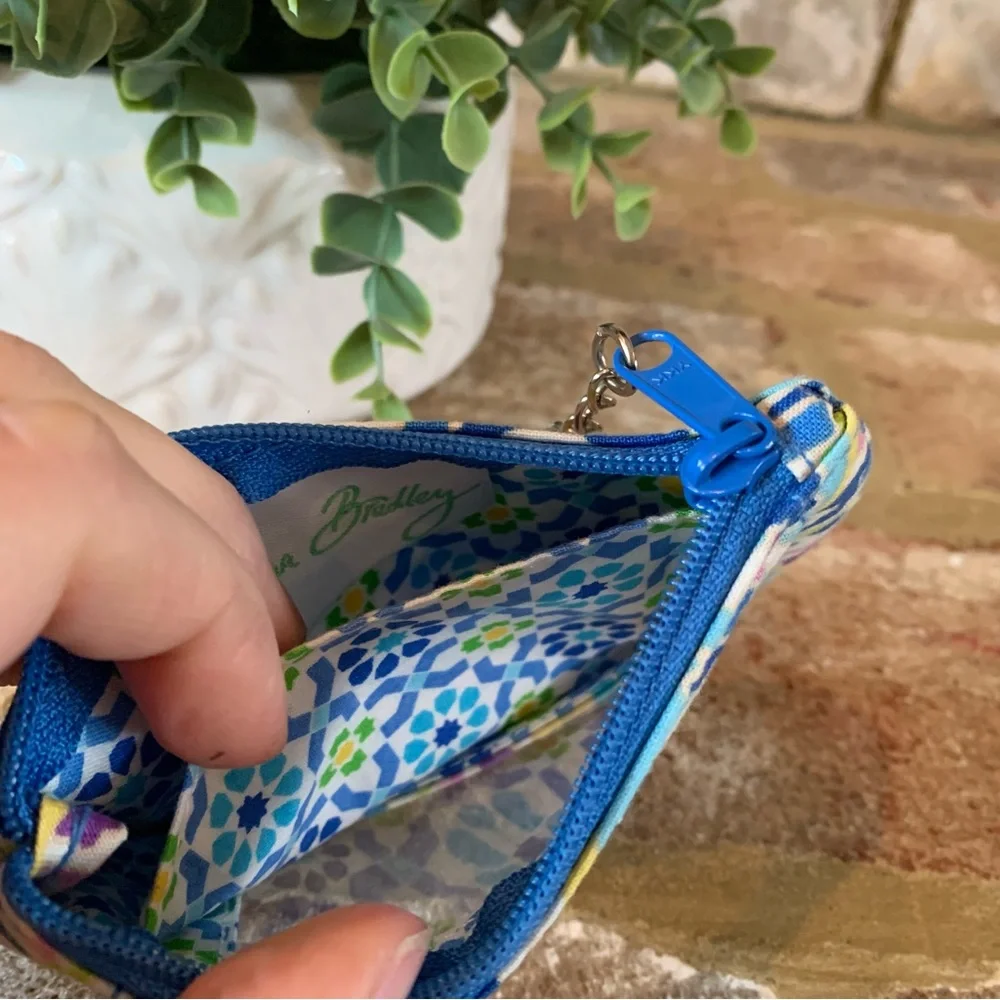 Vera Bradley | Colorful Patterned Coin Purse | Capri Blue - Picture 6 of 7